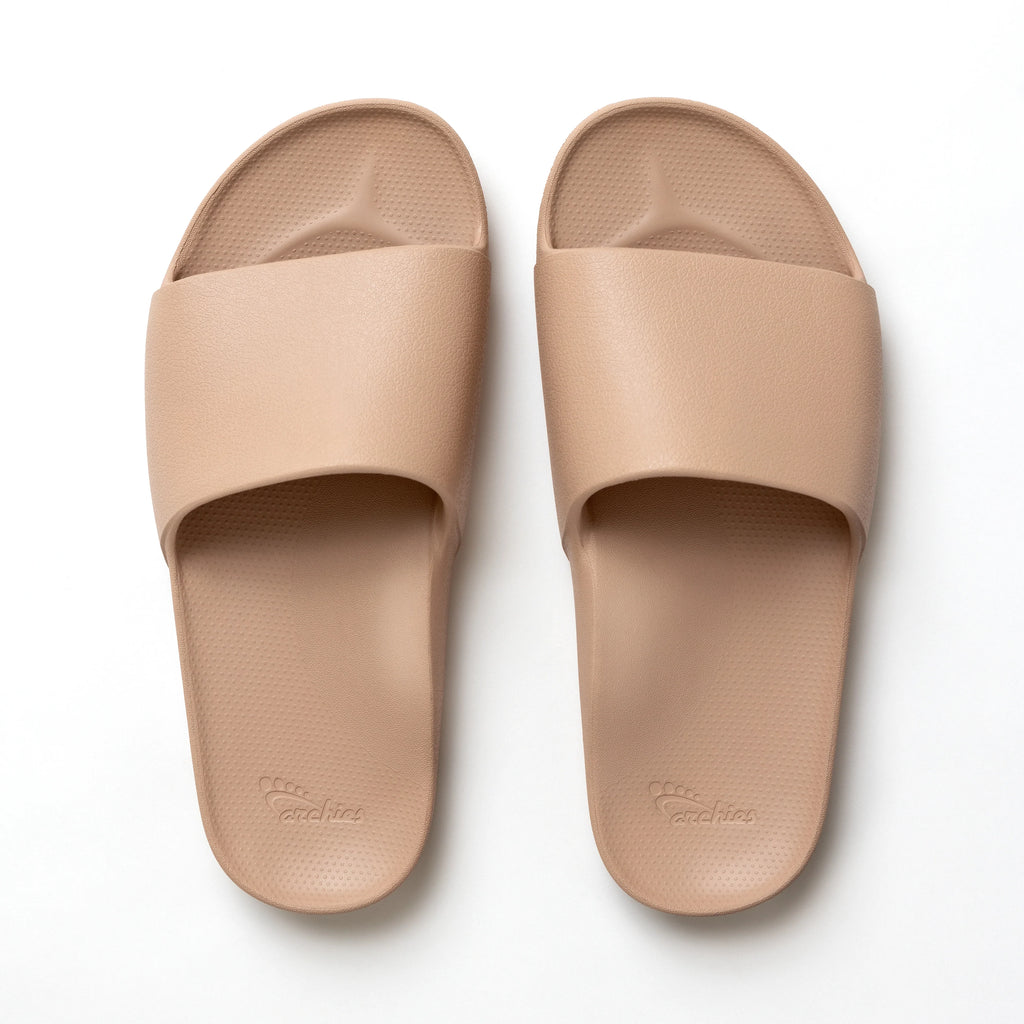 Archies Thongs Taupe - Crystal – Noosa Footwear Co.