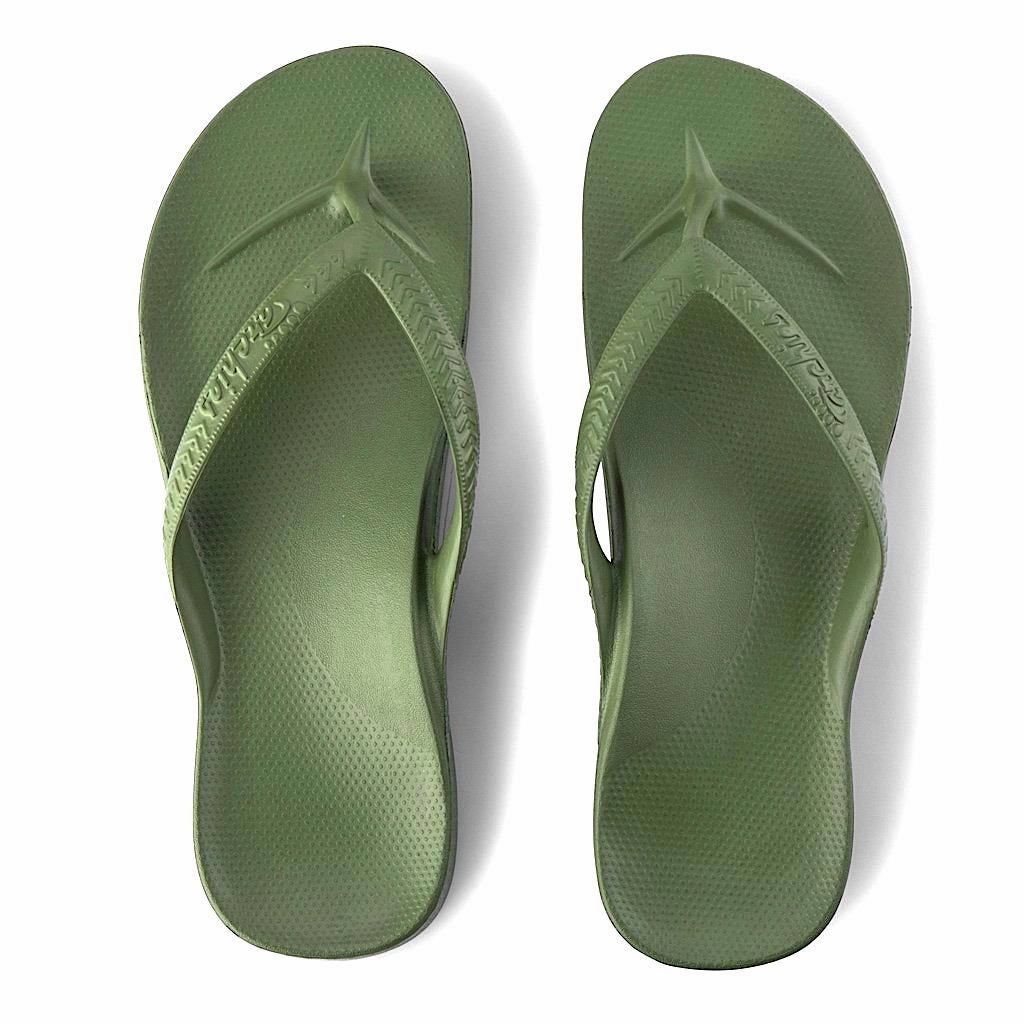 Green Arch Support Thongs