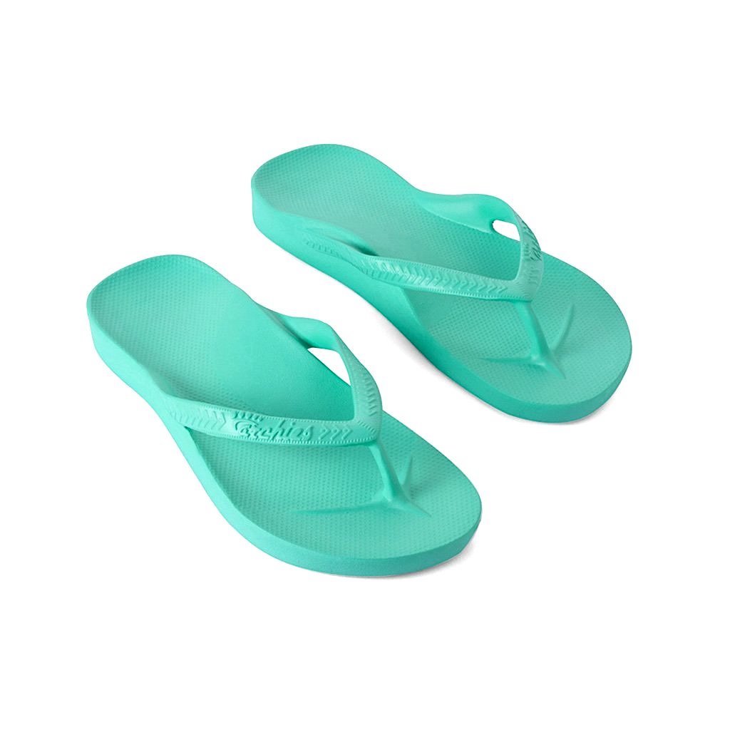 Archies Arch Support Flip Flops/Thongs - Kelly Green