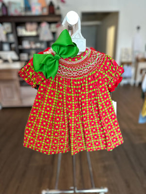 Geo Print Smocked Dress - Karters Kloset LLC