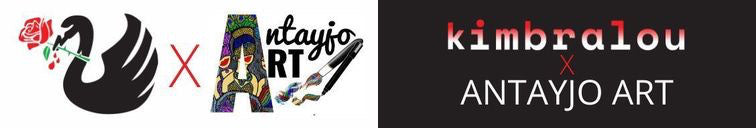 Collab banner Antayjo Art x Kimbralou logos