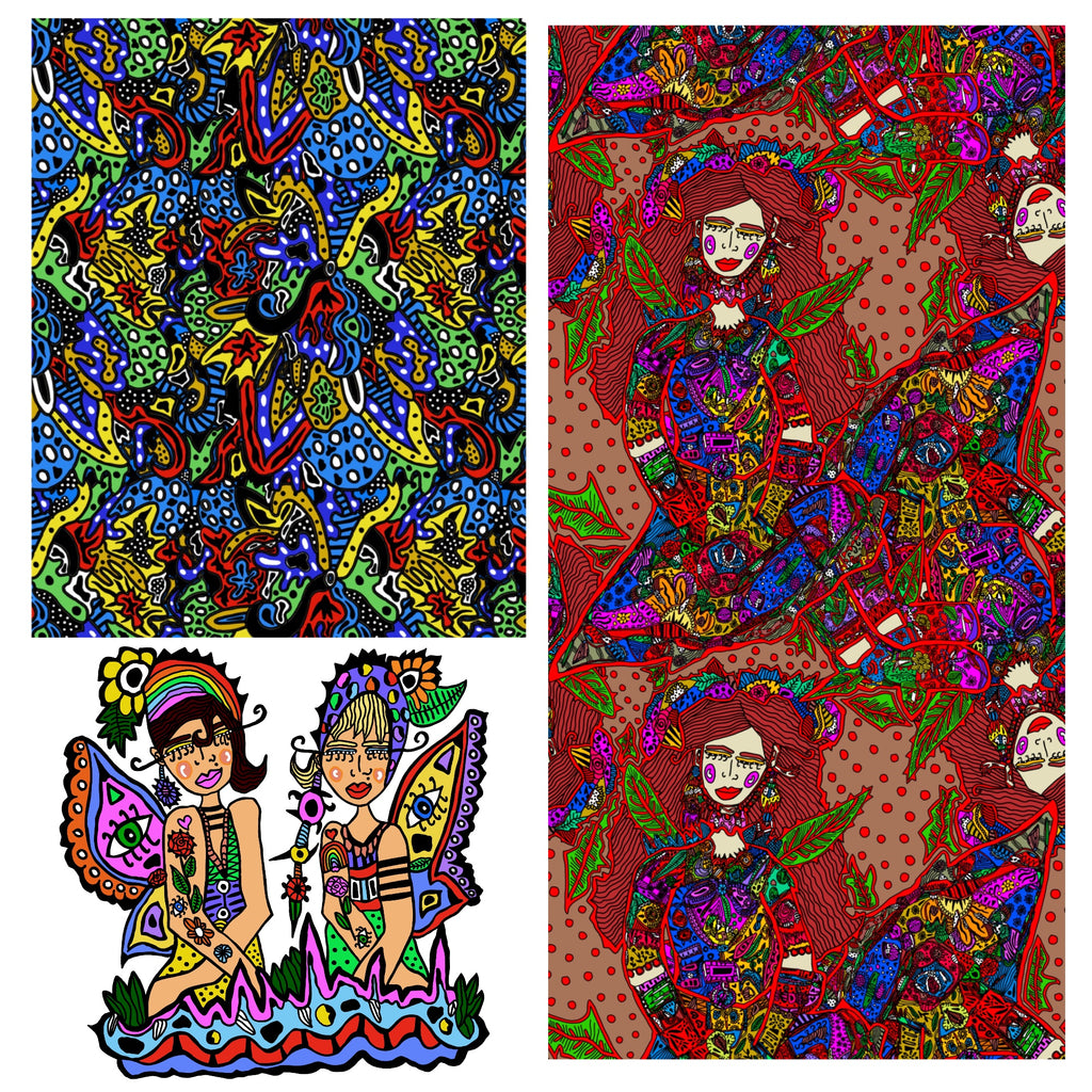Examples of Antayjo Art surface designs