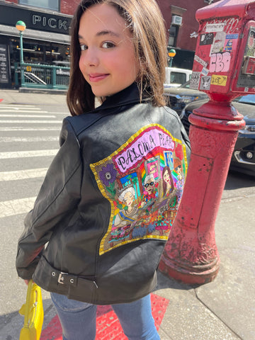 Paloma Wearing her OOAK arted up Antayjo Art jacket 