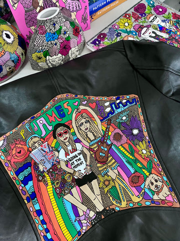 Taylor Swift inspired arted up jacket by Antayjo Art 