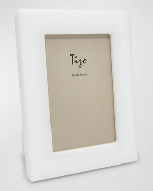 SOLID LUCITE FRAME IN WHITE - 5" x 7" - shopadesso