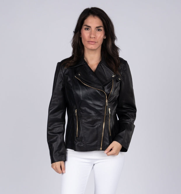 Charlotte Womens Leather Jacket - Discounted! - FADCLOSET AU