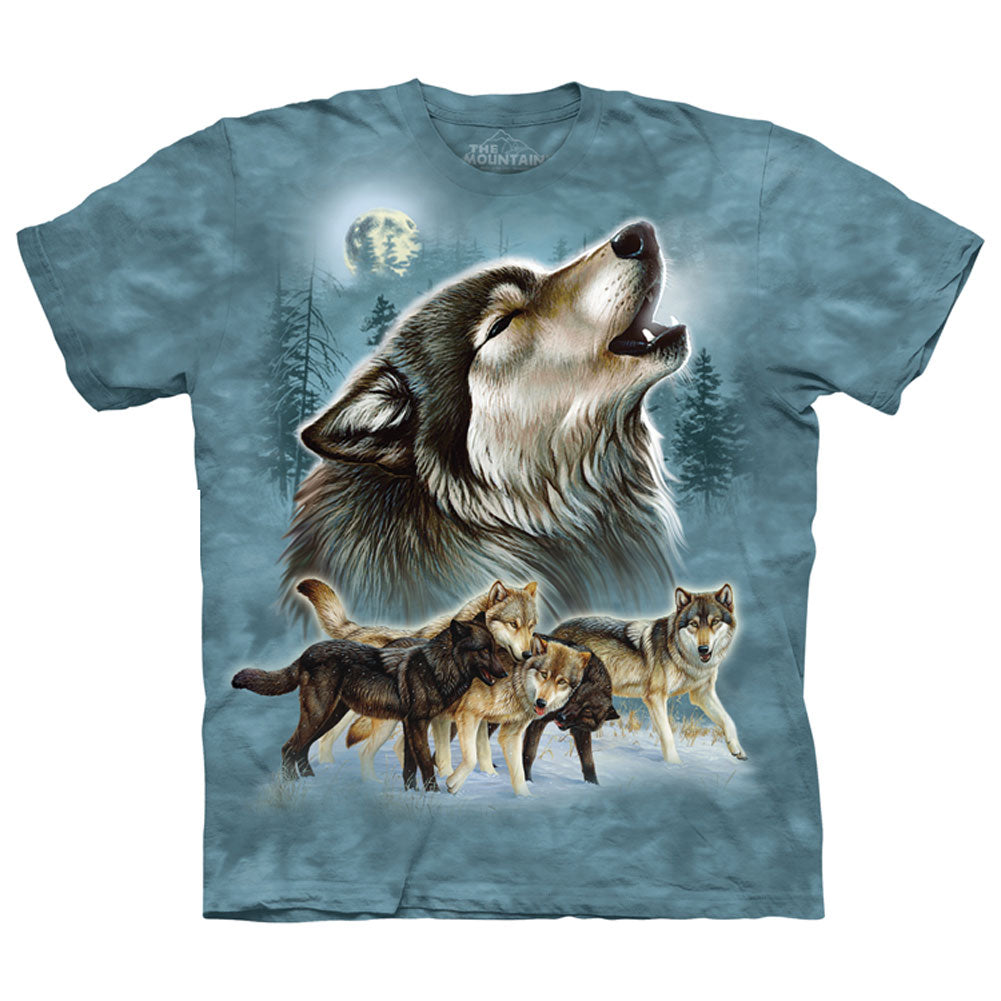 The Mountain Old School Wolf Collage T-shirt 234901 | Rockabilia Merch ...