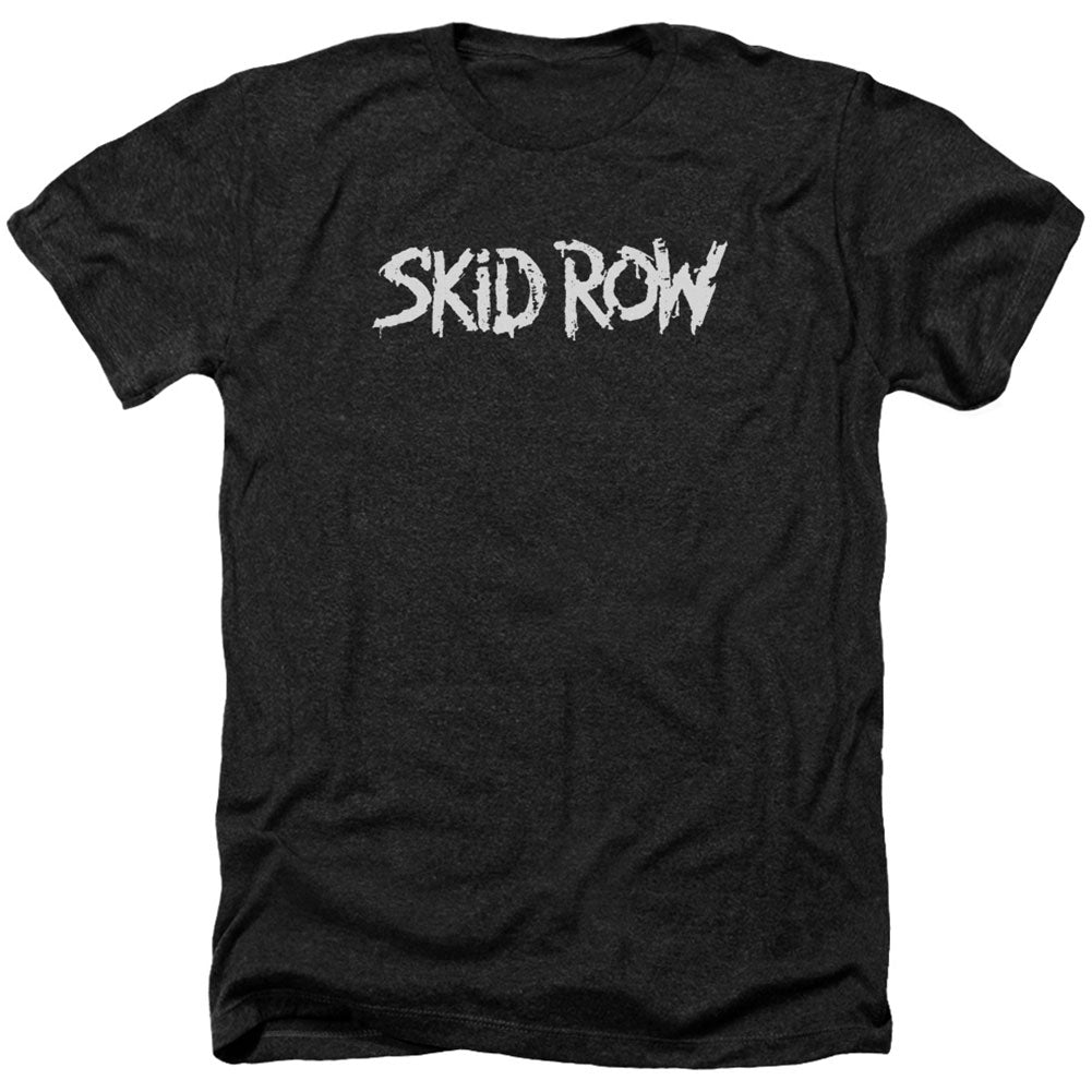 Skid Row Logo Adult Heather 40% Poly T-shirt 316991 | Rockabilia Merch ...