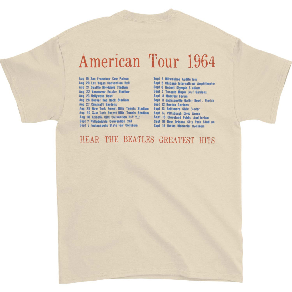 Beatles American Tour 1964 (Cream) Slim Fit T-shirt 384623 | Rockabilia ...