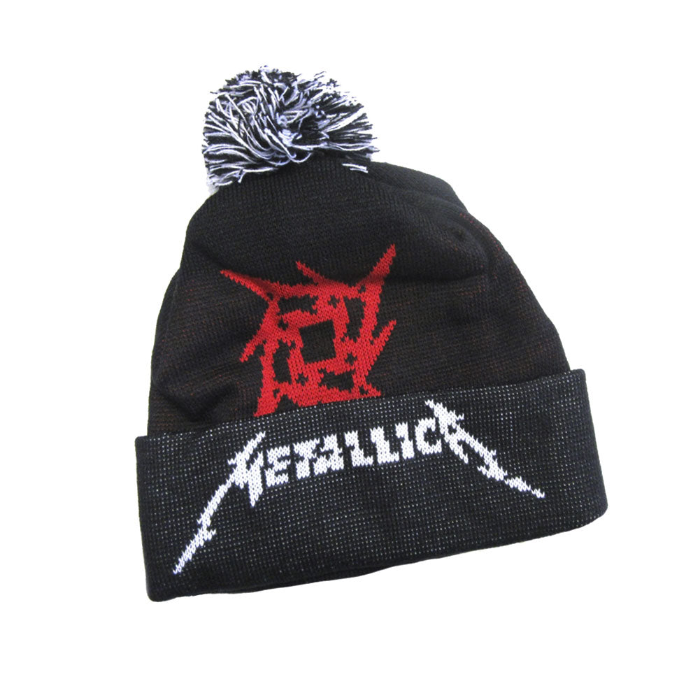 Metallica Glitch Star Logo (bobble Hat) Beanie 427497 | Rockabilia ...