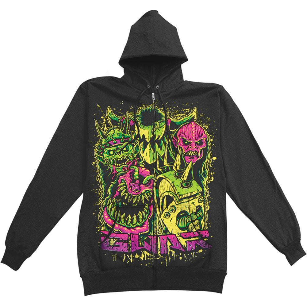 Gwar Faces Zippered Hooded Sweatshirt 94632 | Rockabilia Merch Store