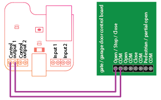 Smart garage door opener control relay wiring diagram