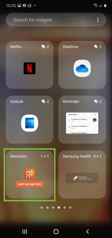 Remootio Wi-Fi and Bluetooth enabled smart remote controller Android widget 
