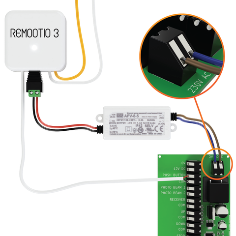 Ouvre-porte intelligent avec alimentation externe