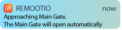 Automatic open smart gate notification