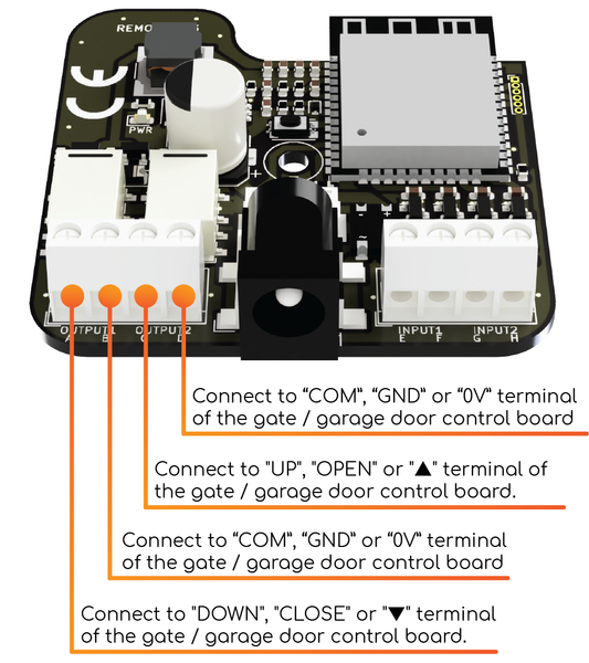 Smart gate and garage door opener wiring instructions