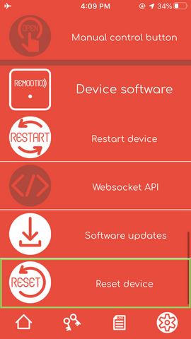 Remootio reset device