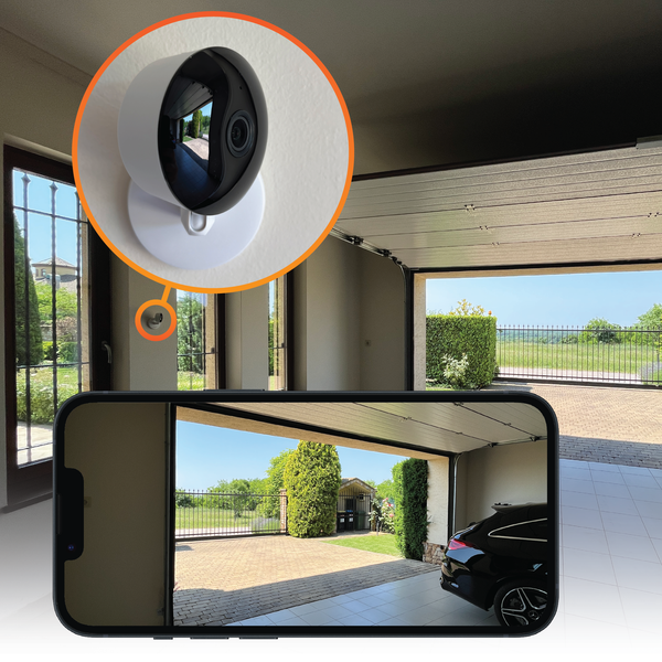 Smart garage door opener with camera