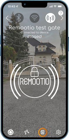 Remootio smart garage door opener with logging event history