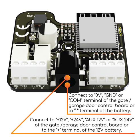 Operating voltage range of Remootio 3 smart garage door opener