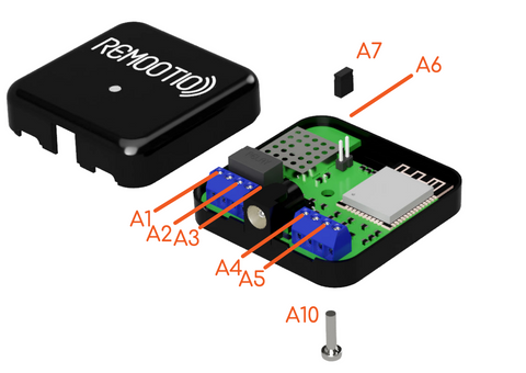 Remootio device jumper reset pin button