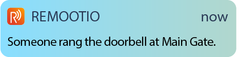 Doorbell push notification - Remootio smart gate opener