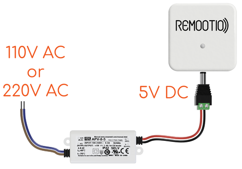 Power adapter for smart gate and garage door opener