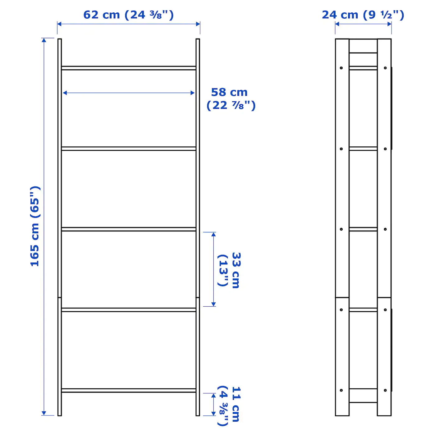 Laiva Bookcase Black Brown Marvello