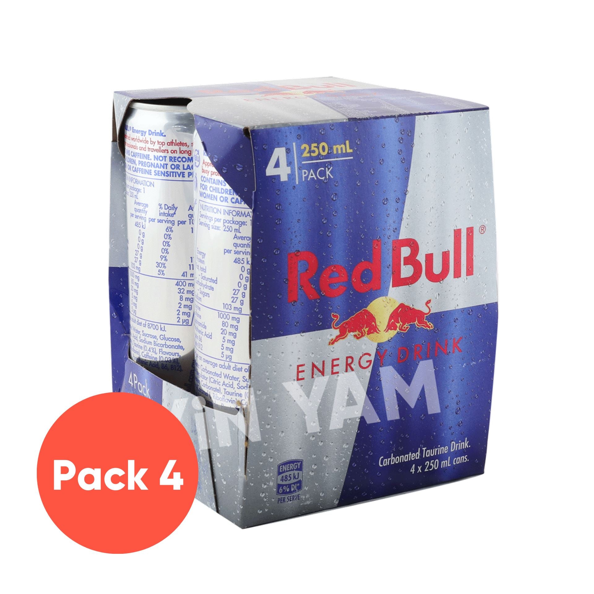 Red Bull Drink 250ml-Pack of 4 Yin Yam Food and Beverage Company