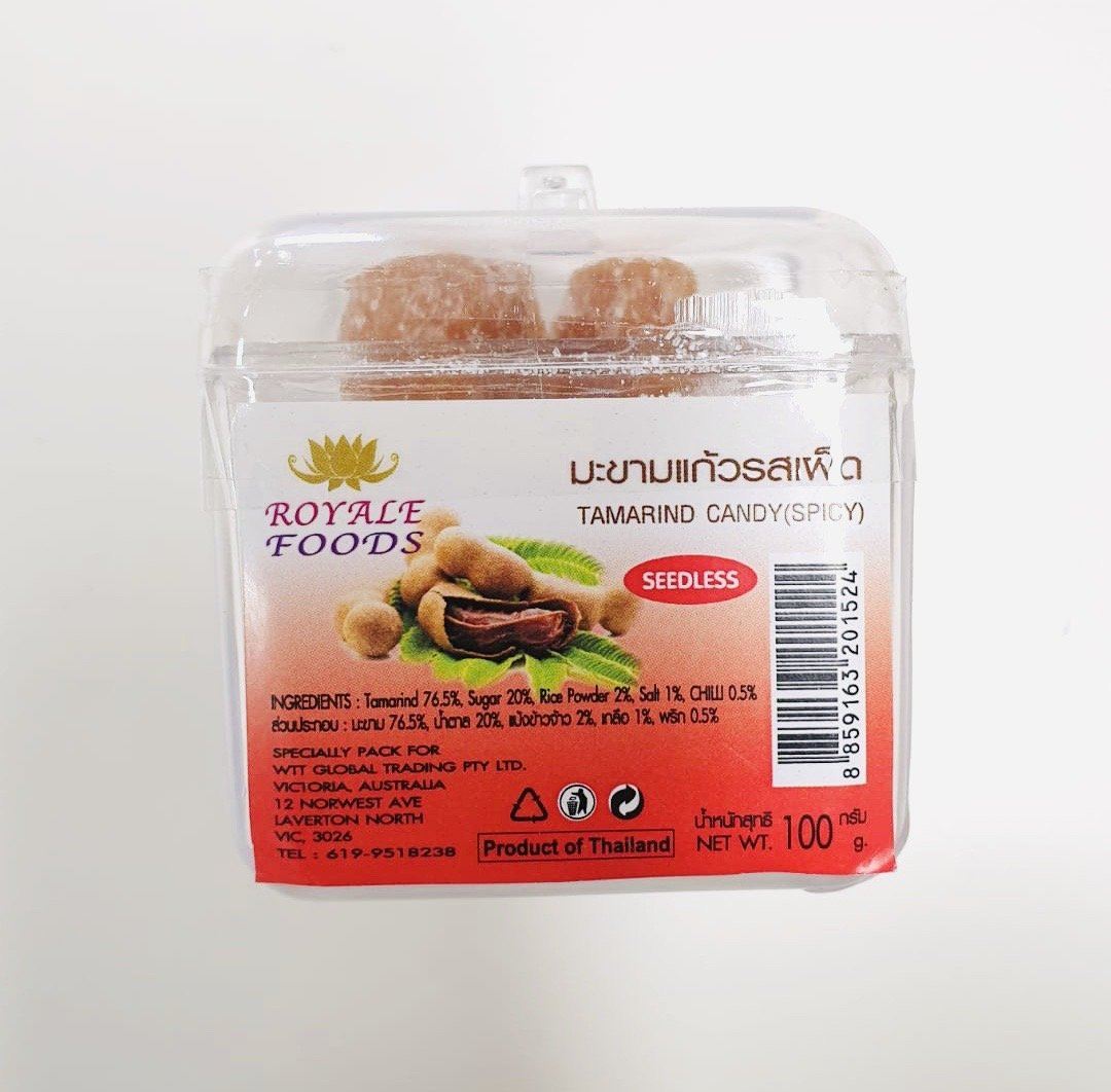 Royale Foods Seedless Tamarind Candy Spicy 100g Yin Yam Asian Grocery