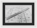 Blueprint With Ruler - Framed Print from Wallasso - The Wall Art Superstore