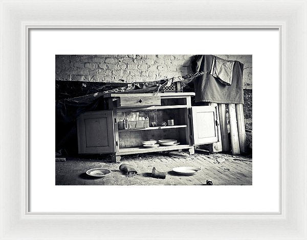 Abandoned Kitchen Hutch - Framed Print from Wallasso - The Wall Art Superstore