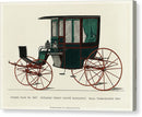 Black Antique Carriage Illustration, 1885 - Canvas Print from Wallasso - The Wall Art Superstore