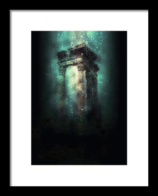 Colorful Underwater Column - Framed Print from Wallasso - The Wall Art Superstore