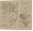 Distressed United States Map Design - Wood Print from Wallasso - The Wall Art Superstore