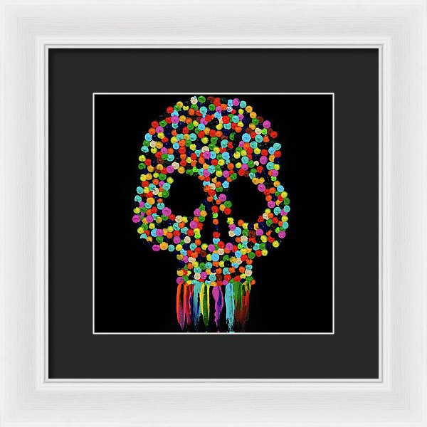 Paint Dollop Skull by Jessica Contreras - Framed Print from Wallasso - The Wall Art Superstore