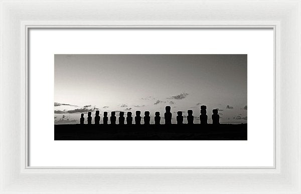 Eastern Island Statues, Panorama - Framed Print from Wallasso - The Wall Art Superstore