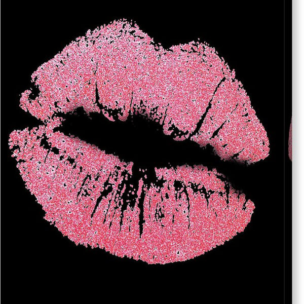 lip print black background