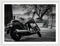 Sleek Black and White Motorcycle - Framed Print from Wallasso - The Wall Art Superstore