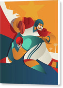 Stylized Football Player, 2 of 3 Set - Canvas Print from Wallasso - The Wall Art Superstore