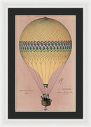 The Tricolor Balloon Ascension In Paris, June 6th 1874. Original - Framed Print from Wallasso - The Wall Art Superstore