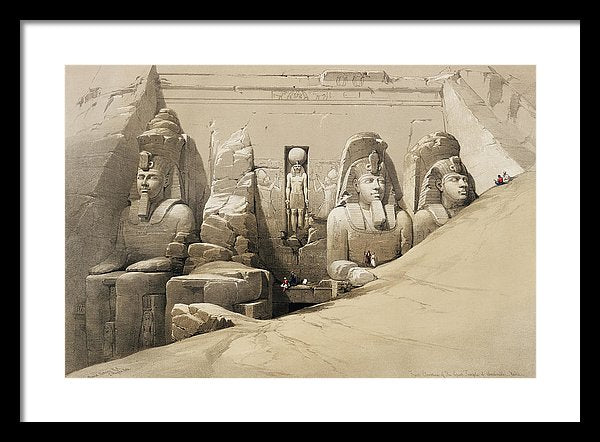 Vintage Illustration of Ancient Egyptian Statues, 1850 - Framed Print from Wallasso - The Wall Art Superstore