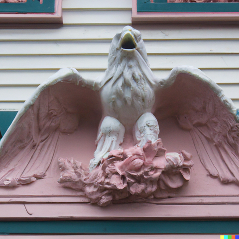 American eagle on a home 