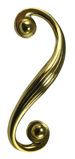 Art Nouveau Brass Swirl Pull (Polished Brass)