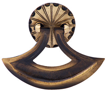 Arts and Crafts and Craftsman Style Hardware - Brass Drop Pull (Antique Brass)