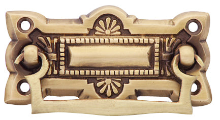 Hepplewhite Brass Drawer Pull - Antique Brass