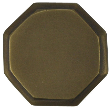 Arts and Crafts and Craftsman Style Hardware - Octagon Knob (Weathered Brass)
