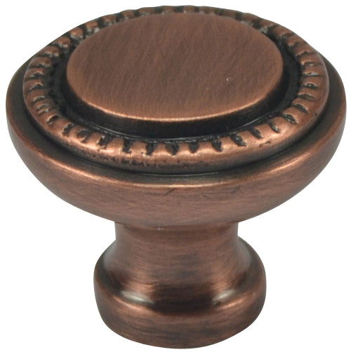 Arts and Crafts and Craftsman Style Hardware - Solid Brass Round Knob (Oil Rubbed Bronze)
