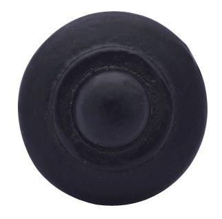 Arts and Crafts and Craftsman Style Hardware - Iron Round Button Knob (Matte Black)