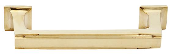Arts and Crafts and Craftsman Style Hardware - Solid Brass Pull (Polished Brass)
